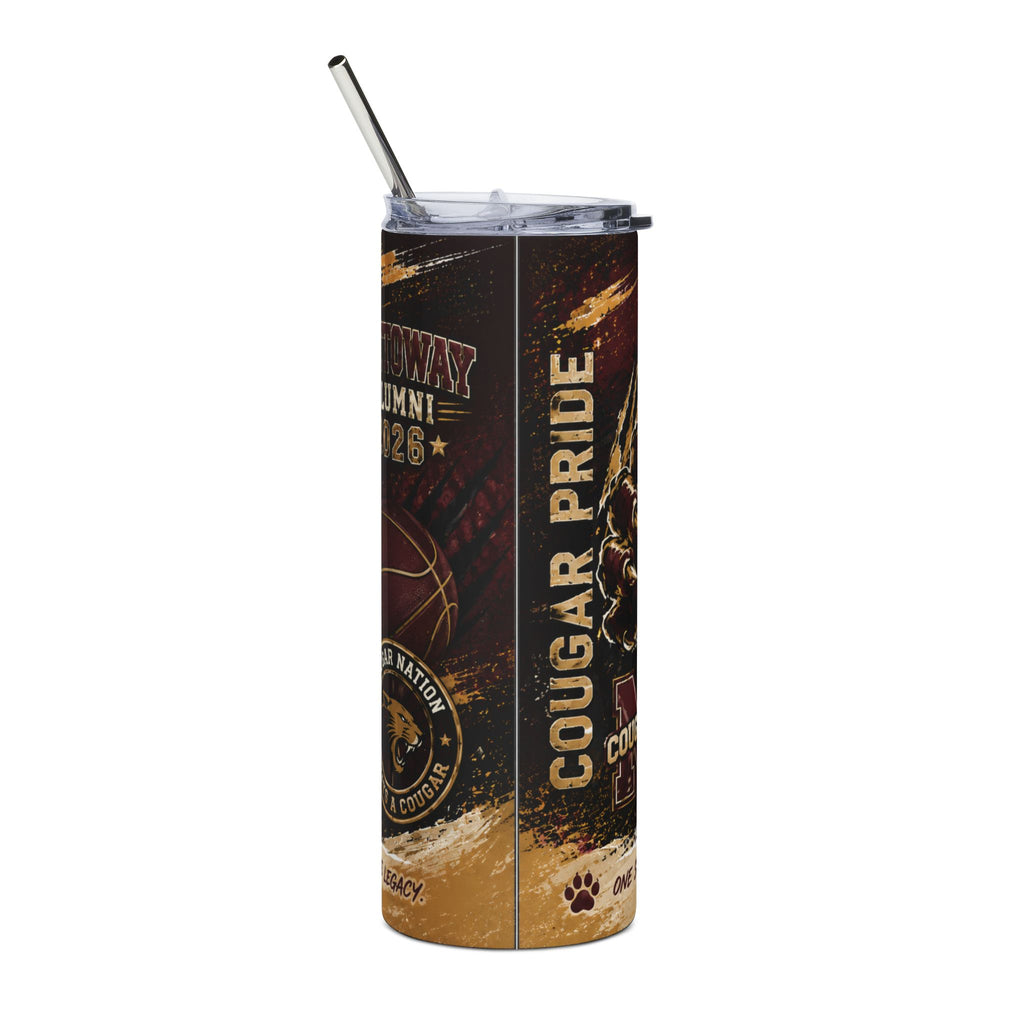 Back in the Den 20oz Stainless Steel Tumbler — Nottoway Cougars Alumni 2026