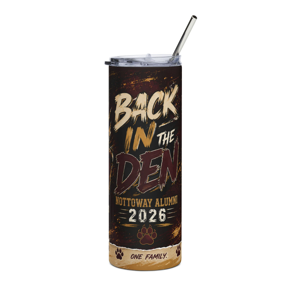 Back in the Den 20oz Stainless Steel Tumbler — Nottoway Cougars Alumni 2026